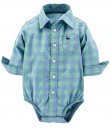 Plaid Blue Green Shirt Bodysuit