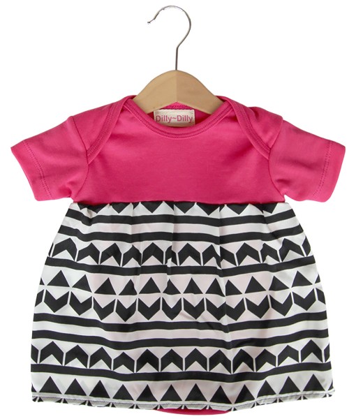 Swing Baby Bodysuit Dress - Pink 1