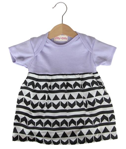 Swing Baby Bodysuit Dress - Purple 1