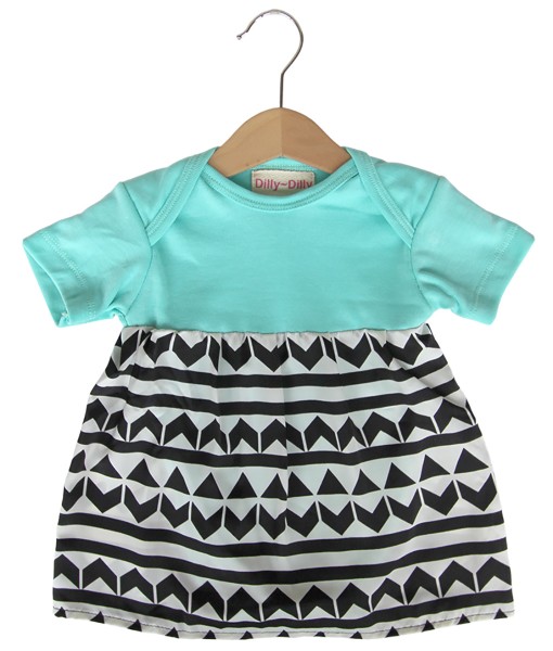 Swing Baby Bodysuit Dress - Turquoise 1