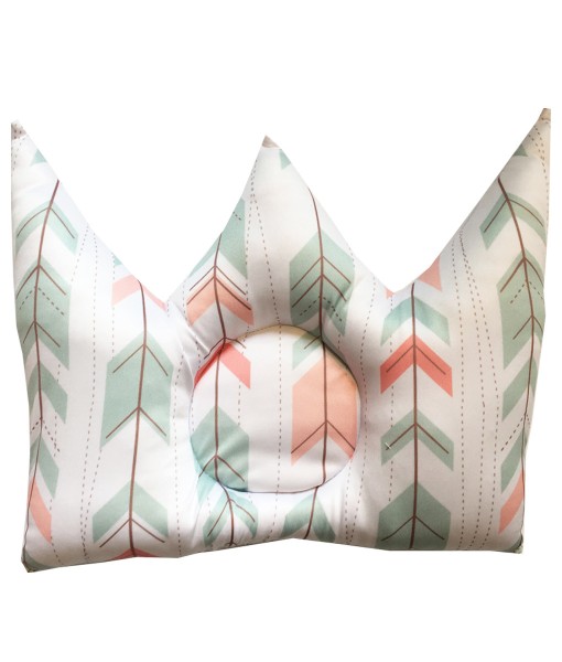 0402-33a-Crown Shape Infant Pillow - Pastel Arrow