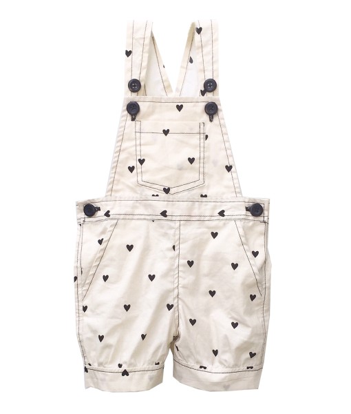 BLACK-WHITE HEARTS SHORTALL