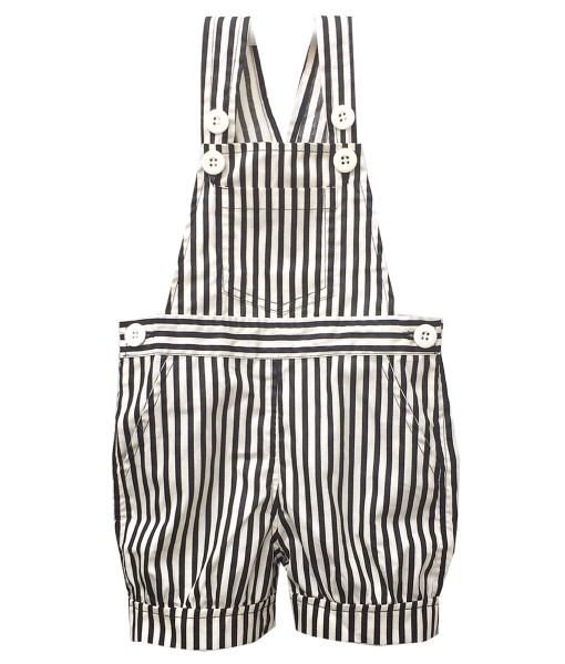 BLACK-WHITE STRIPE SHORTALL