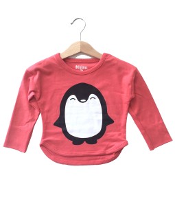 Longsleeve Peach Penguin