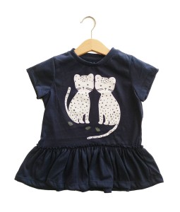 Tee - Navy Cat Twin