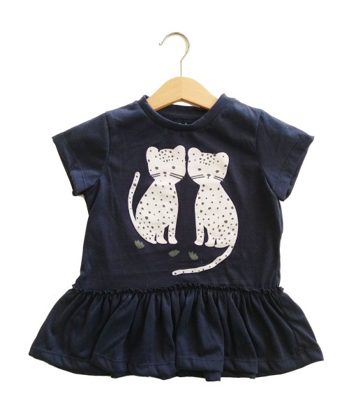 Tee - Navy Cat Twin