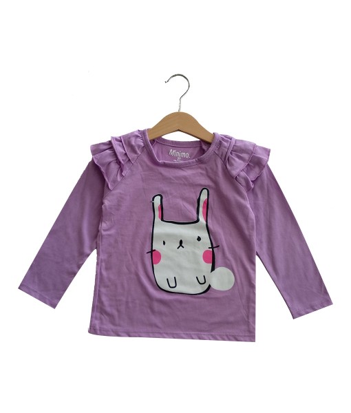0101-1512B - MINIMO-Long Sleeve Ruffle Purple Hamster