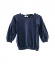 0101-1514C LOVEBIRD Bubble Sleeve Top - Navy