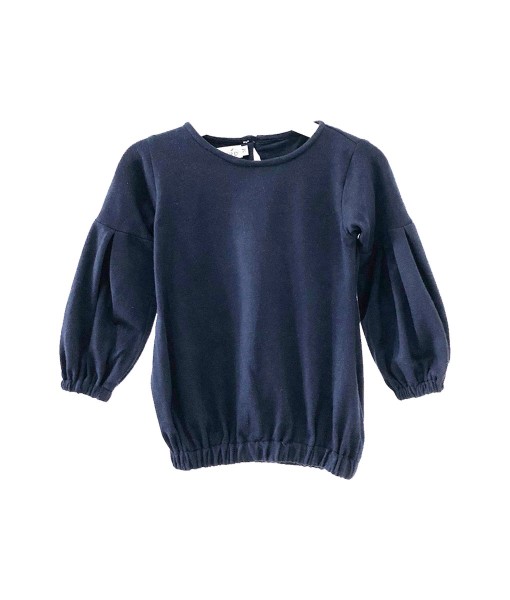 0101-1514C LOVEBIRD Bubble Sleeve Top - Navy