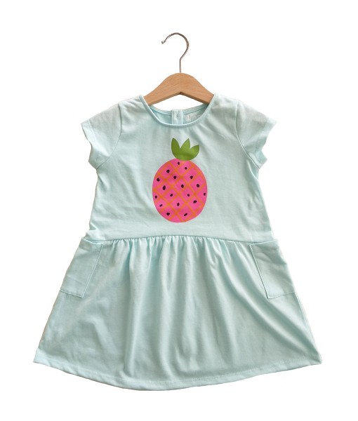 0103-952F - Mimo Dress - Blue Pineapple