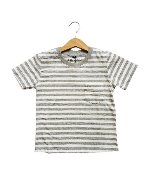0101-1535A KiddoKiddi T-shirt stripes white grey