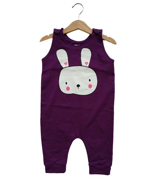 0105-166e MInimo Sleveless Playsiut Purple Rabbit