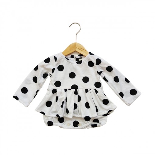Talita jumper-white black polka