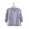 0101-1580c neena blouse blue stripes