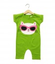 Mimo Playsuit - Green Cat