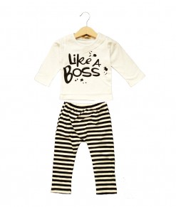 Set black white stripe - Like A boss