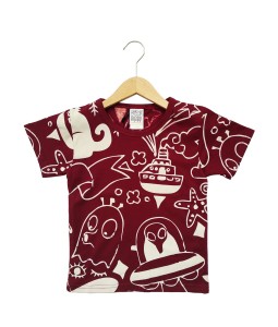 Doodle Tshirt - Maroon