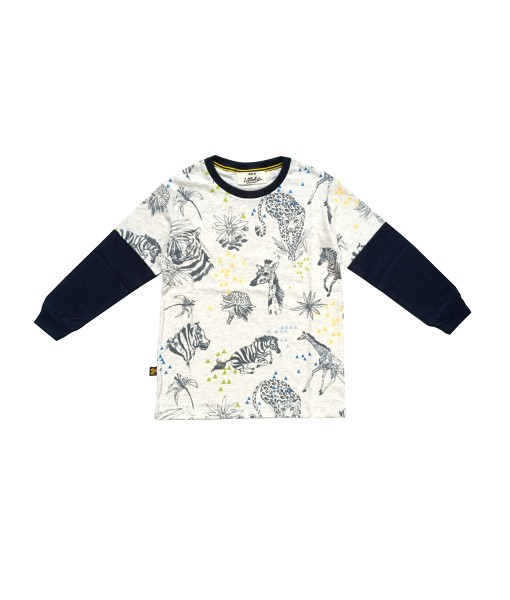 Animal mix black longsleeve