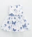 I am cotton dress blue butterfly-2