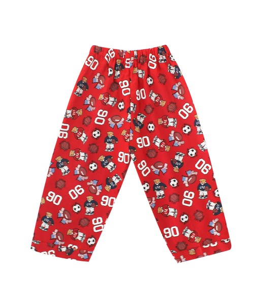 I am cotton pajamas bear sport red-2