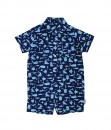 I am cotton romper deep blue sea