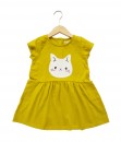 Mimo Dress - Lime green cat