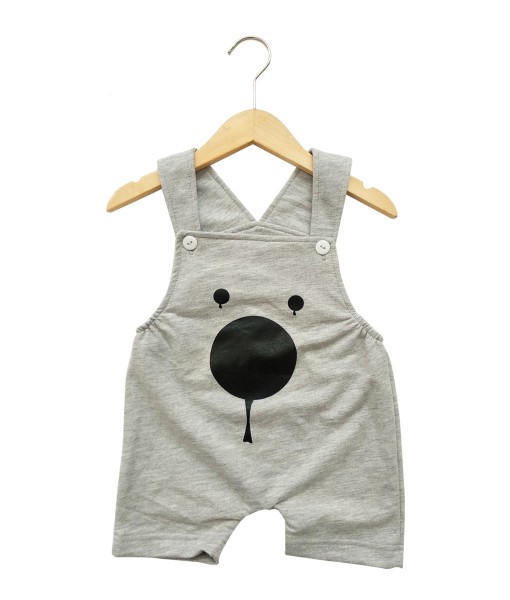 Mimo Short Overall - Grey dog face