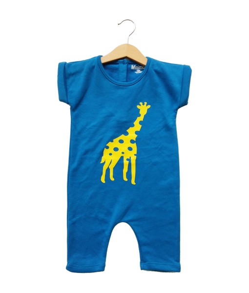 Mimo Playsuit - Blue giraffe