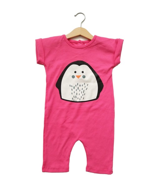 Mimo Playsuit - Pink penguin