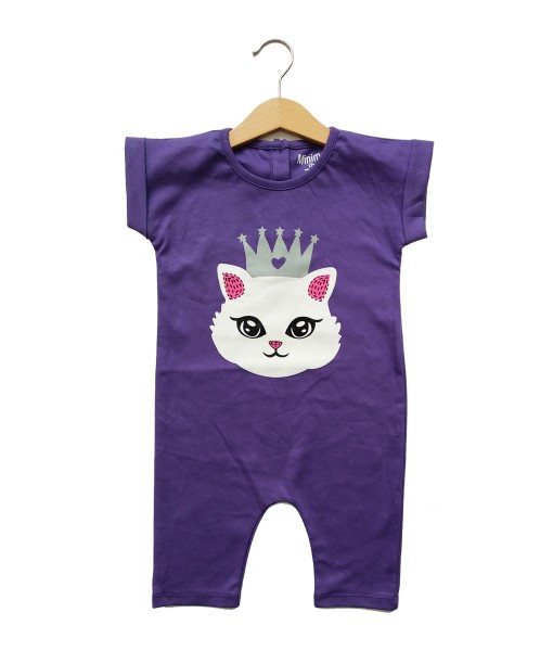 Mimo Playsuit - Purple queen cat