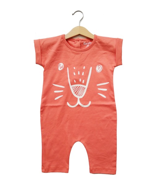 Mimo Playsuit - Salmon lion face