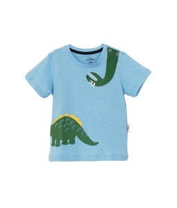 I am cotton - short tee blue dino 2