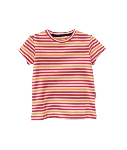 I am cotton - short tee stripe pink yellow2