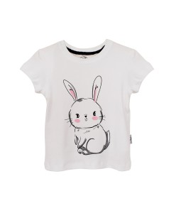 I am cotton - short tee white rabbit2