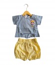 Matchy Top & Bloomer-Blue Gingham