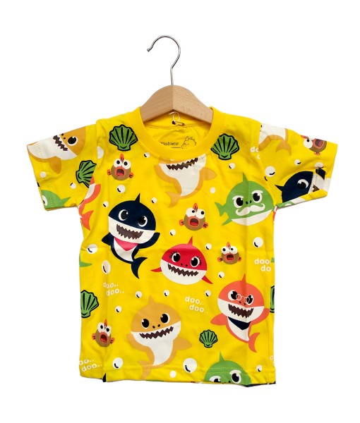 Popkids Tee - Baby shark yellow