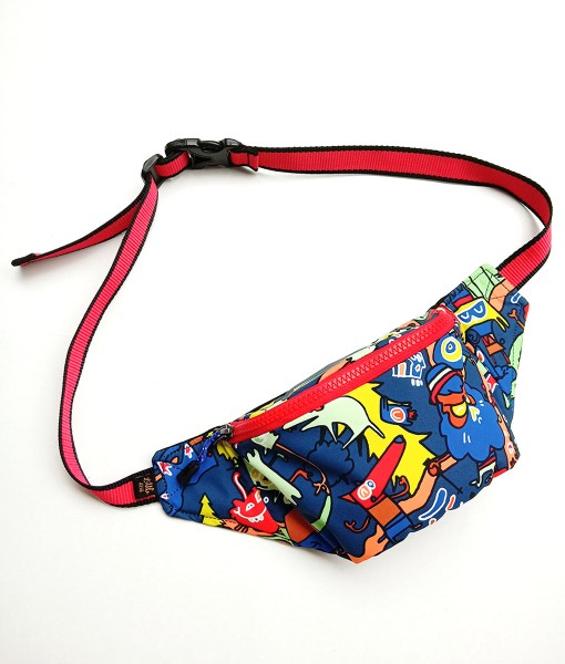 Colorful Red Pattern Waistbag